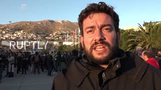Greece: Hundreds protest worker's fatal accident at Athens port