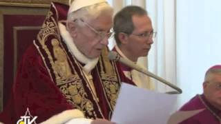 El Papa Benedicto XVI anunció su renuncia al pontificado