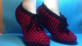 Вязание крючком ДОМАШНИЕ ТАПОЧКИ #46