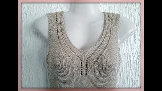 КРАСИВЫЙ ТОП СПИЦАМИ ,,ЭЛЕГИЯ,,Мастер класс(подробный)