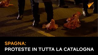 Spagna: proteste in tutta la Catalogna