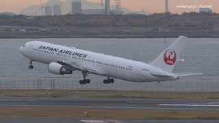 Japan Airlines (JAL) Boeing 767-300ER JA658J 羽田空港 離陸 2019.12.6
