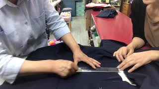 양복 어깨 품 줄이기 현장 실습 2편