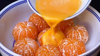 【小穎美食】天冷橘子不要直接吃了，淋2個雞蛋，蓬鬆暄軟，簡單又好吃