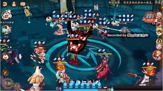 「陰陽師」面對噁心的兵俑＋般若，全靠小小黑反轉形勢！