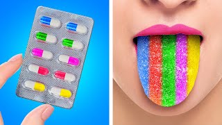 CARA KEREN MENYELUNDUPKAN PERMEN DAN MAKEUP KE KELAS || DIY Trik dan Kiat oleh 123 GO Like!