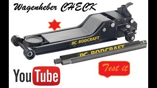 WAGENHEBER RODCRAFT Hydraulischer Rangierwagenheber RH 215 - 2 t - max. Hubhöhe 505 mm