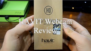 HAVIT HV-N5085 16MP HD Camera and Webcam with Microphone, LED Light, and Adjustable Stand