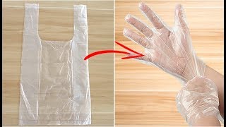 GUANTES DESECHABLES DE BOLSA PLÁSTICA - EMERGENCY LIFE HACKS EVERYONE MUST KNOW