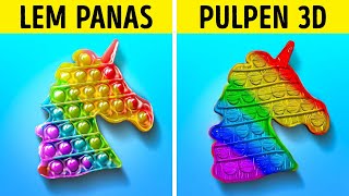 KERAJINAN PULPEN 3D VS LEM PANAS DIY || Ide dan Kiat Pulpen 3D dan Lem Tembak oleh 123 GO Like!