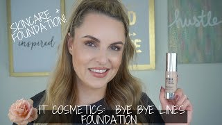 IT Cosmetics Bye Bye Lines Foundation Review + Demo | Mature Skin - Elle Leary Artistry