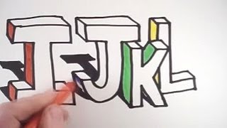 How to Draw 3D Letters: I J K L