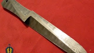 Испытания ножа из дамасской стали "Молния Перуна" Морозовым Александром ФМН СПб