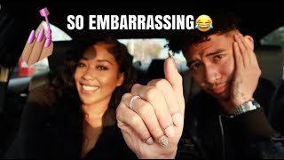 MAKING MY BOYFRIEND WEAR ACRYLIC NAILS FOR 24HRS! ***HILARIOUS*** |Kadeejahlove
