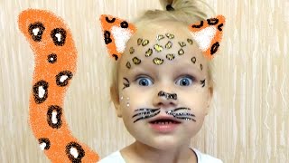 Face painting for kids Наклейки детские ЛЕОПАРД !