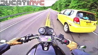 ASMR on a Ducati Monster, route 17A is FANTASTIC v760