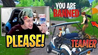 Ninja Begs Epic Games Not to BAN Him After Teaming in Solo!  - Fortnite Best and Funny Moments