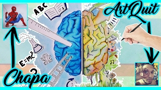 DIBUJO DE UN CEREBRO (HEMISFERIO IZQUIERDO)/ Colaboración con ArtQuit Draw
