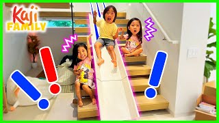 We got a Slide for going down the Stairs!!!