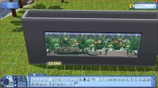 The Sims 3 Tutorials - How to build an aquarium in a wall