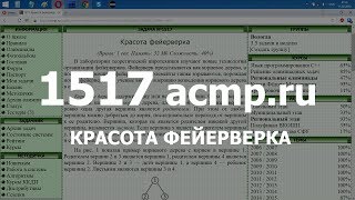 Разбор задачи 1517 acmp.ru Красота фейерверка. Решение на C++