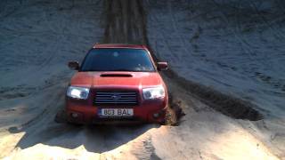 Subaru Forester XT AT offroad in sand pit