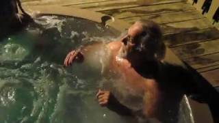 Girls and Grampa Smitty in the Hot Tub June 24, 2017