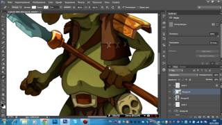 Видео урок рисование персонажа в photoshop cs6 вектор 5 часть