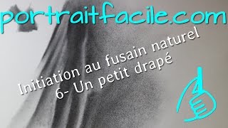 Cours d'initiation au fusain naturel : Un drapé