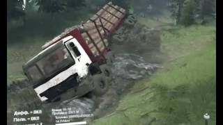 Spintires Mercedes Actros 8x8 Test drive mod