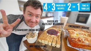 4 x 3 Ingredient recipes 2 try 1 time in your life! Part 2