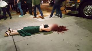 Crazy Drunk Girl Gets Knocked Out - Vancouver, B.C. 2016
