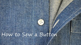 How to sew a Button on a Shirt