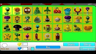 Roblox Plants vs Zombie, Chili Red Pepper, Mushrooms etc.