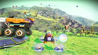 No Man's Sky - MULTIPLAYER RACE (vehicle vs. vehicle, vehicle vs. jetpack boost)