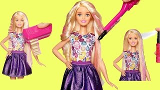 Кукла Барби! Кудри за 15 сек. Crimp and Curl Прически Куклам! Видео для Девочек. Игрушки для Девочек