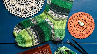 Как Вяжу Носки Спицами 45 размера из Пряжи Nako Boho// Мерки// Связано в Краснодаре