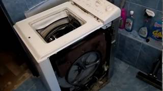 Снятие крышки стиральной машинки Zanussi