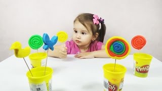 Делаем конфеты Лолипоп из пластилина Плей до Play Doh Lollipops