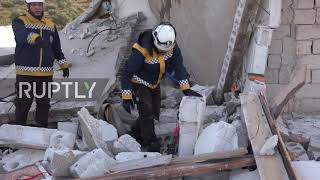 Syria: Footage shows aftermath of US-led raid targeting IS leader in Idlib province