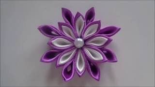 цветы из атласной ленты "Канзаши" flower