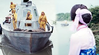 日軍開戰艦偷襲村莊，美女意外發現，直接喊來全村人反擊！ ️ 抗日