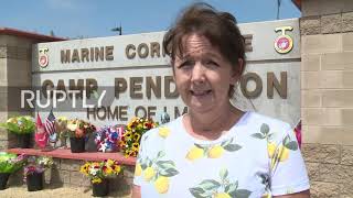 USA: Mourners lay flowers at military camp that lost 10 troops in Kabul bombing