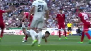 Gol com a esperteza de   Nacho Fernandez Real Madrid vs Sevilla 1 0   LaLiga  14/05/17