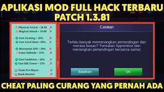 Apk Mod MENU Full versi 1.4 patch Terizla 1.3.81 - Mobile Legends