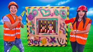 ENCERRAMOS A NUESTRAS HERMANITAS EN UNA CAJA INDESTRUCTIBLE DE CARTÓN POR 24 HORAS !!