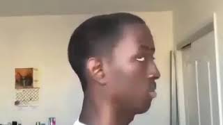 black man with peanut head