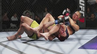 UFC 3 Gameplay - Ronda Rousey vs Cris Cyborg - UFC Women's Bantamweight