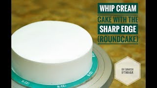 Whip Cream Cake with the sharp edge (round)