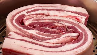 【小穎美食】把五花肉放鍋裡蒸一蒸，出鍋就美食，從沒見過這做法，太香了！